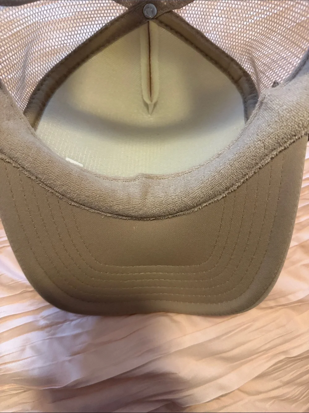 OTTO Beige Trucker Hat with Gold SHINE ON